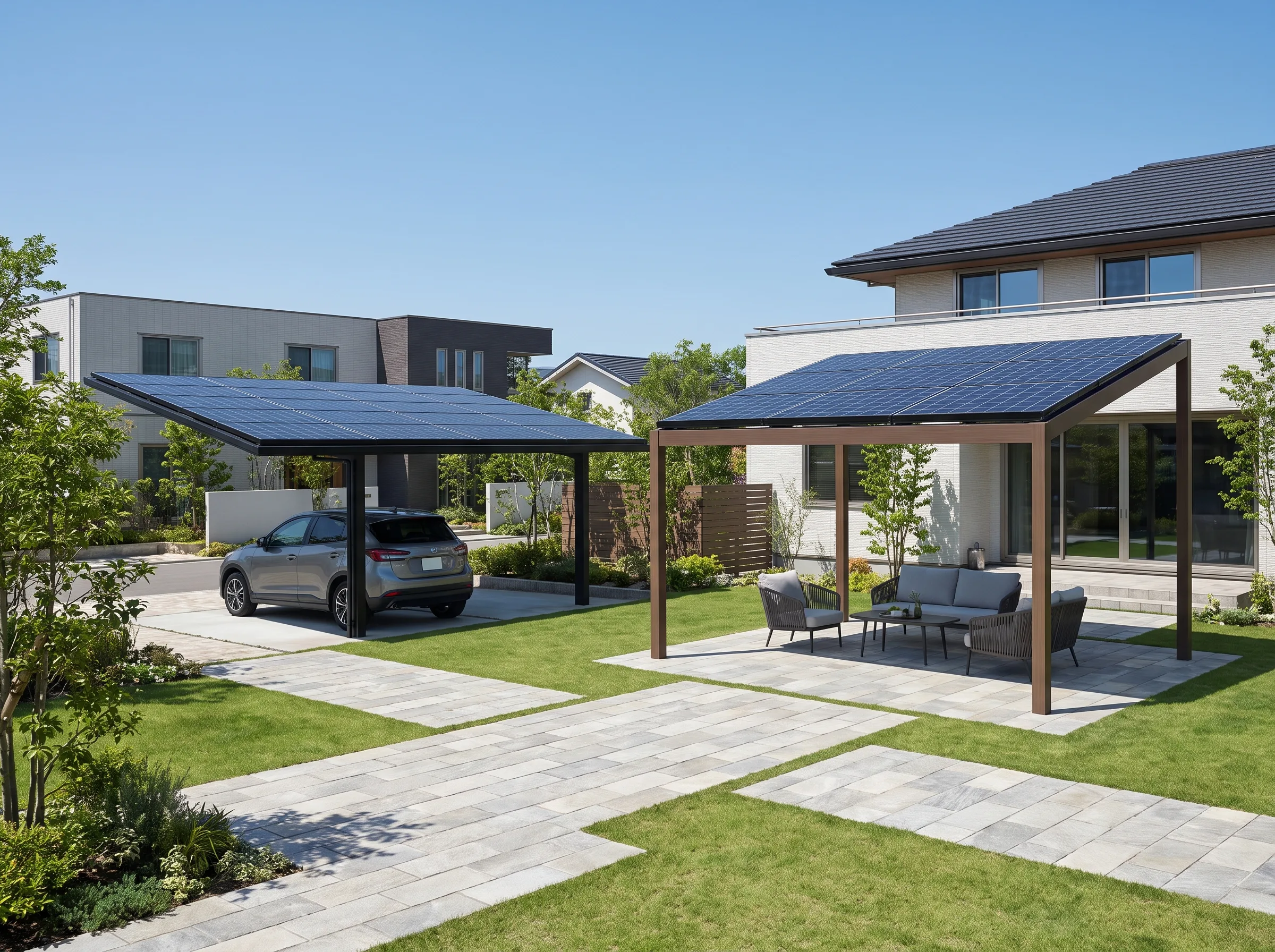 Carport solaire ou ombrière photovoltaïque : que choisir ?