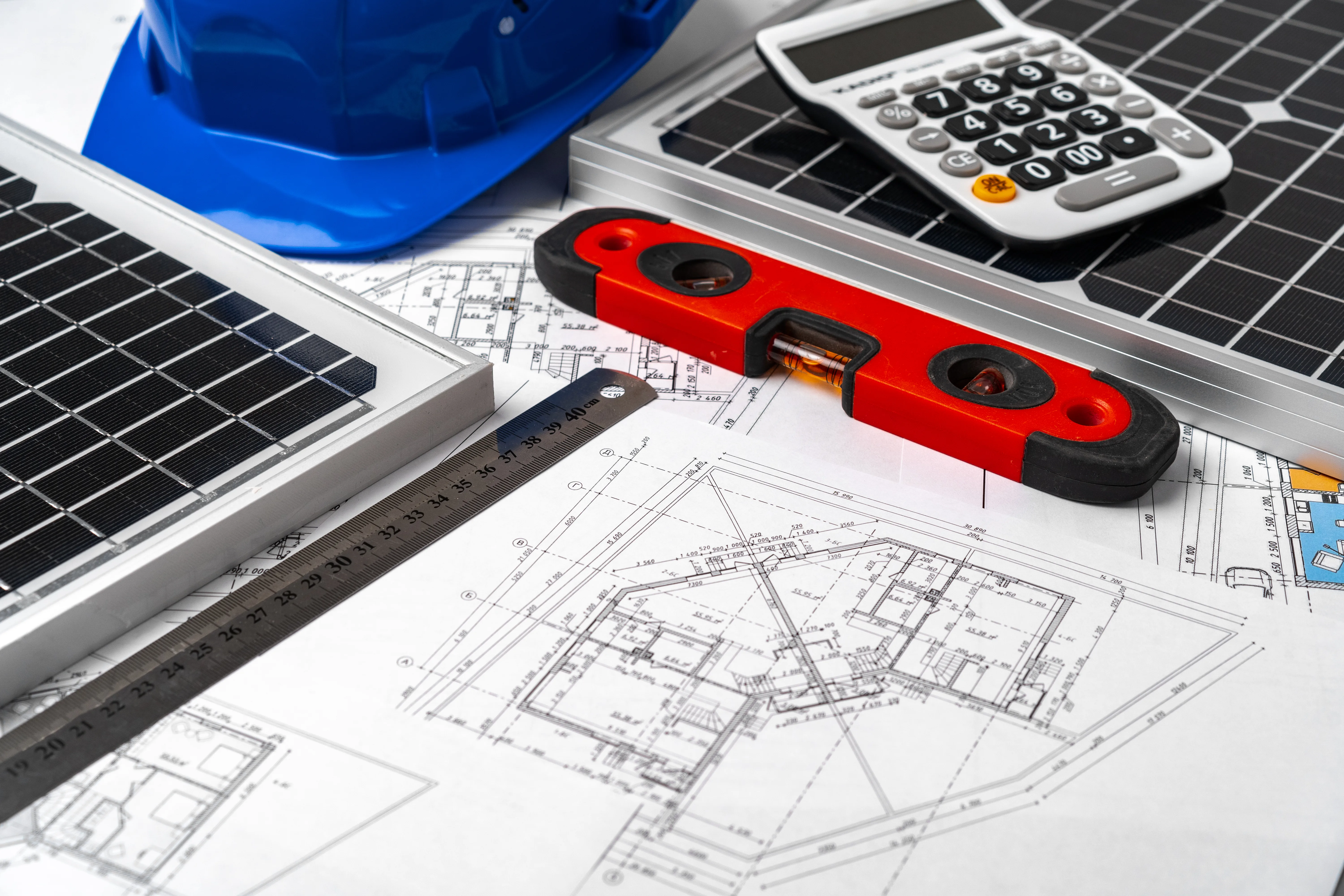Matériel pour l'installation de panneaux solaires, y compris plans et outils