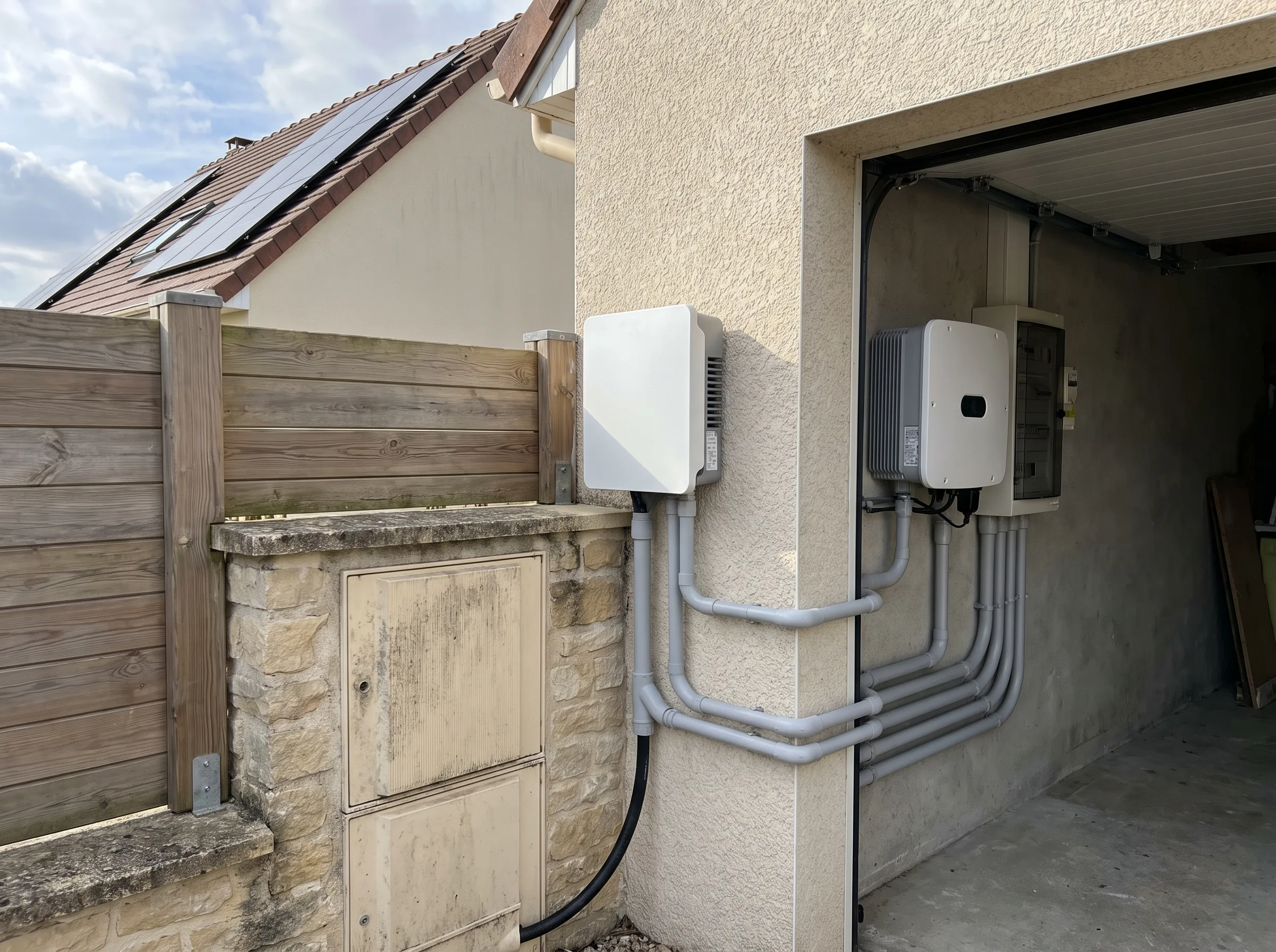 Installation de batteries solaires pour assurer l'autonomie énergétique